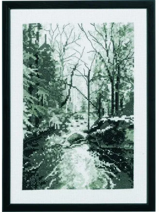 Permin Broderikit Skogsbäck 21x29cm