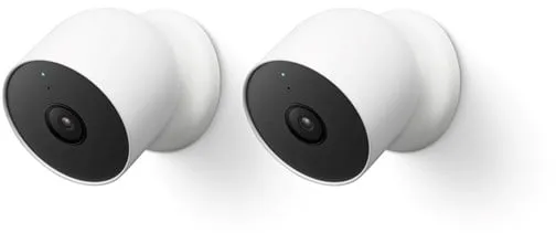Google Nest Cam - Batteridriven säkerhetskamera för utomhus/inomhusbruk, 2-pack
